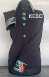 Full Zipper Bluse Lycra    SCHWARZ