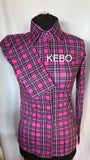 HAND MADE SHOW Blouse  Schotse Ruit Lycra