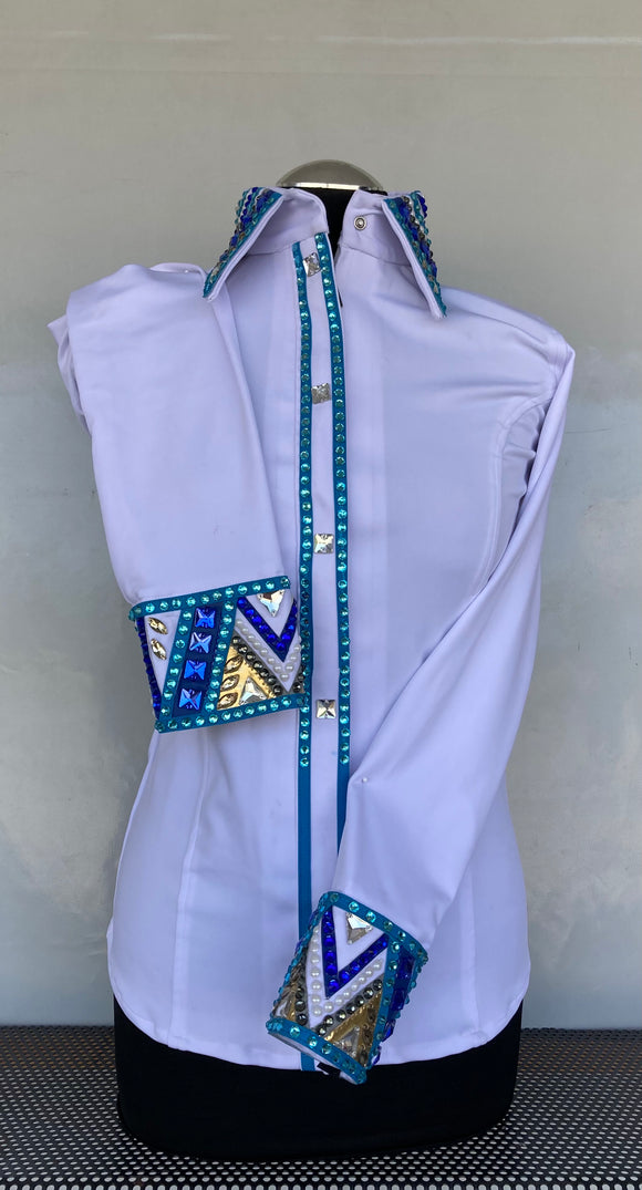 FULL ZIPPER BLUSE Lycra