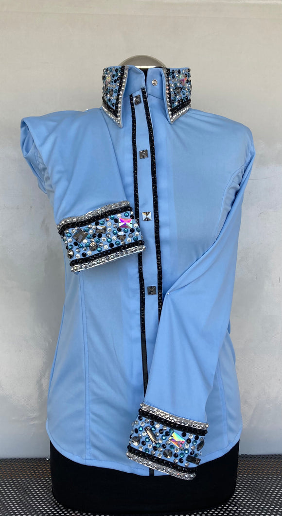 FULL ZIPPER BLUSE Lycra