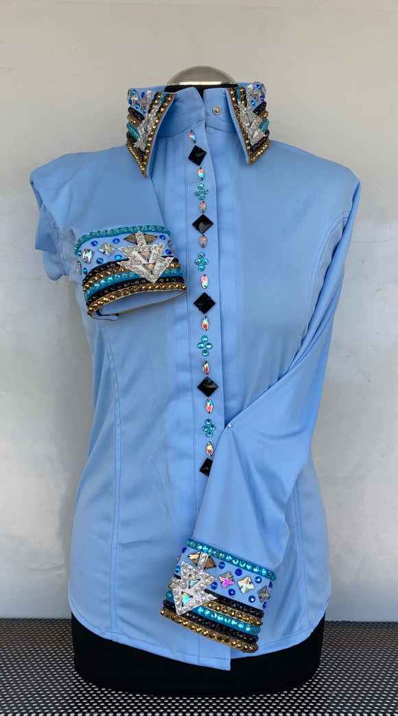 FULL ZIPPER BLUSE Lycra