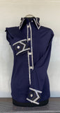 FULL ZIPPER BLUSE Lycra Dunkelblau