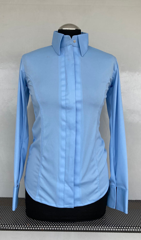 Bluse mit durchgehendem Reißverschluss, Stretch, Lycra