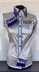 HAND MADE SHOW Bluse Grau