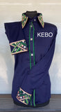 HAND MADE SHOW Bluse neu Lycra D . Blau