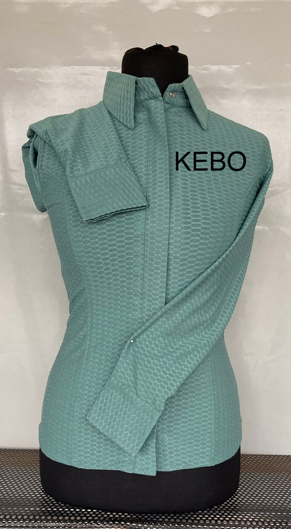 FULL ZIPPER BLouse Neu Lycra Mint