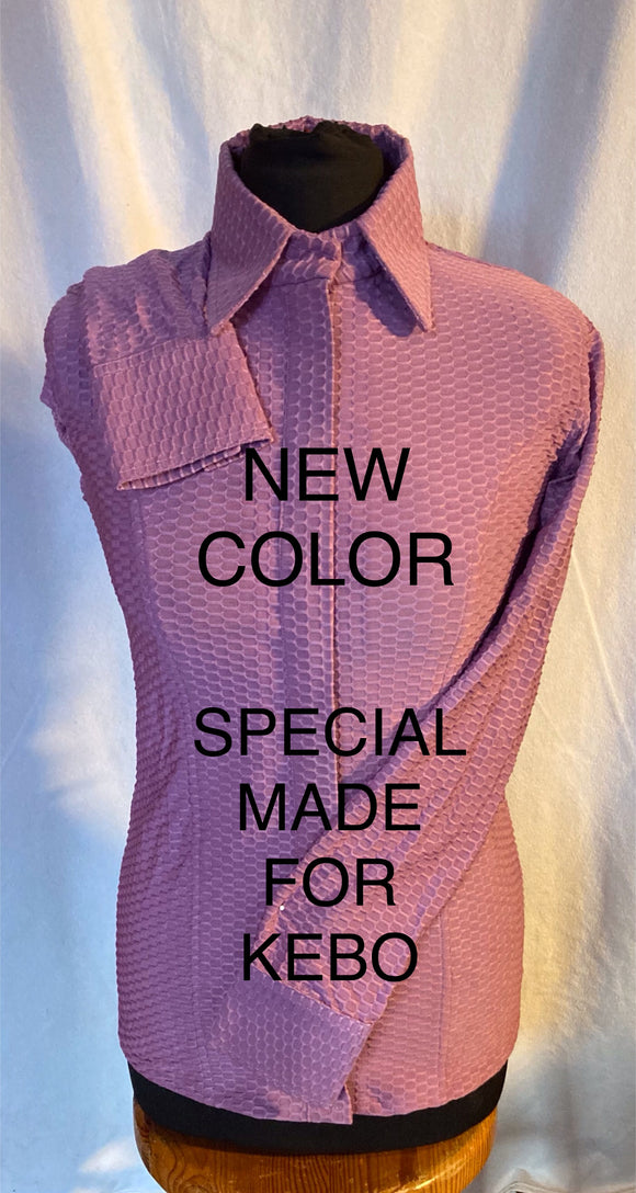 FULL ZIPPER BLouse New Lycra. Flieder