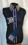 HAND MADE SHOW Bluse Metallic Textur Stretch