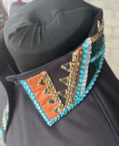 FULL ZIPPER BLOUSE Lycra BLACK