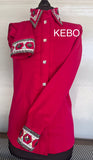FULL ZIPPER BLOUSE Lycra FUCHSIA