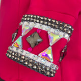 FULL ZIPPER BLOUSE Lycra FUCHSIA