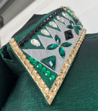 HAND MADE SHOW Blouse  TAFFETA  GREEN
