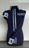 FULL ZIPPER BLOUSE LYCRA. NAVY