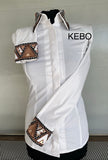 FULL ZIPPER BLOUSE Lycra WHITE