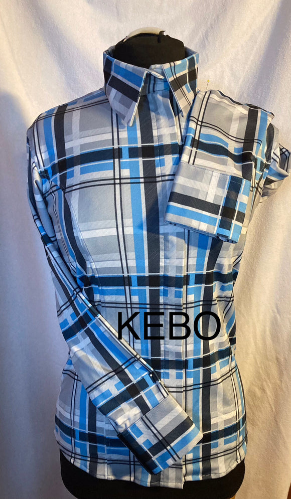 HAND MADE SHOW Blouse  Schotse Ruit Lycra