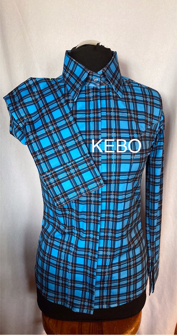 HAND MADE SHOW Blouse  Schotse Ruit Lycra