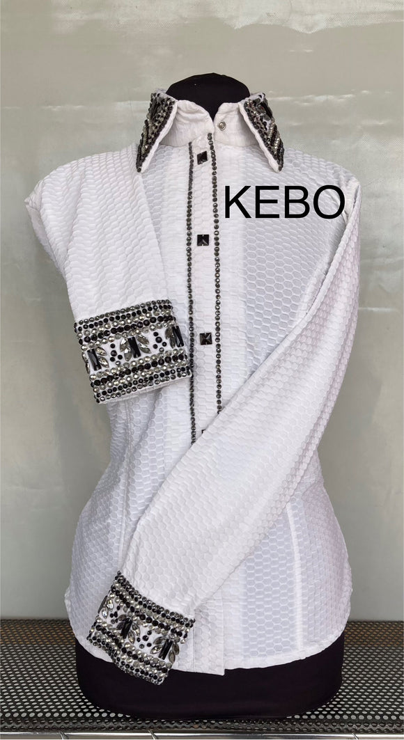 HAND MADE SHOW Blouse new Lycra White