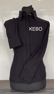 FULL ZIPPER BLouse New Lycra Black