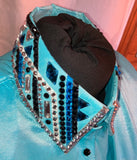 HAND MADE SHOW Blouse Light Blue Tafetta