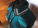 HAND MADE SHOW Blouse Metallic Texture Stretch