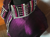 HAND MADE SHOW Blouse Metallic Texture Stretch