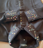FULL  ZIPPER  BLouse  Lycra    ZWART