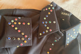FULL  ZIPPER  BLouse  Lycra    ZWART