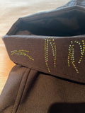 FULL  ZIPPER  BLouse  Lycra    ZWART  SWAROVSKI   CRYSTEL