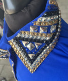 FULL  ZIPPER  BLouse  Lycra    KOBALT