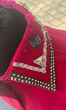 FULL  ZIPPER  BLouse  Lycra   FUCHSIA
