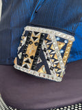 HAND MADE SHOW Blouse  Metallic Texture Stretch  D.Blue