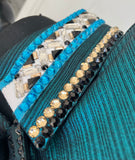 HAND MADE SHOW Blouse  Metallic Texture Stretch   Groen
