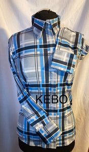 HAND MADE SHOW Blouse  Schotse Ruit Lycra