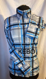 HAND MADE SHOW Blouse  Schotse Ruit Lycra