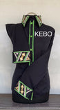FULL  ZIPPER  BLouse  Lycra   ZWART