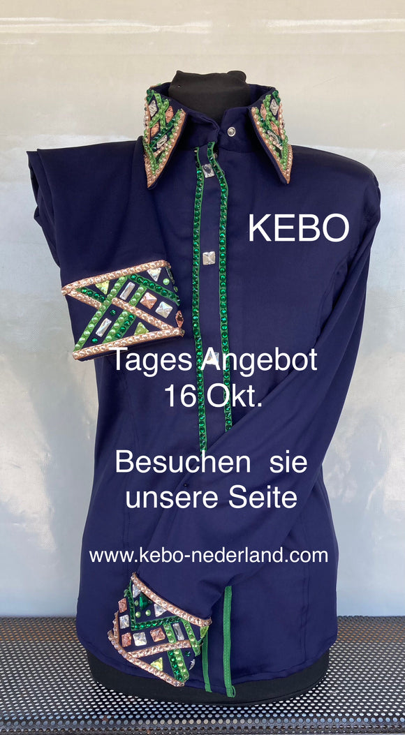 HAND MADE SHOW Blouse nieuw Lycra  D . Blauw