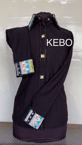 HAND MADE SHOW Blouse nieuwe Lycra  Zwart