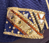 HAND MADE SHOW Blouse nieuwe Lycra D.Blauw