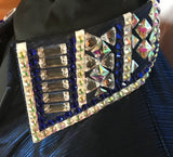 HAND MADE SHOW Blouse  Metallic Texture Stretch