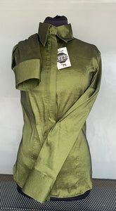 FULL  ZIPPER  BLouse STRETCH. Tafetta