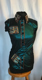 HAND MADE SHOW Blouse  Metallic Texture Stretch