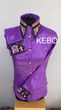 HAND MADE SHOW Blouse  Lila Tafetta