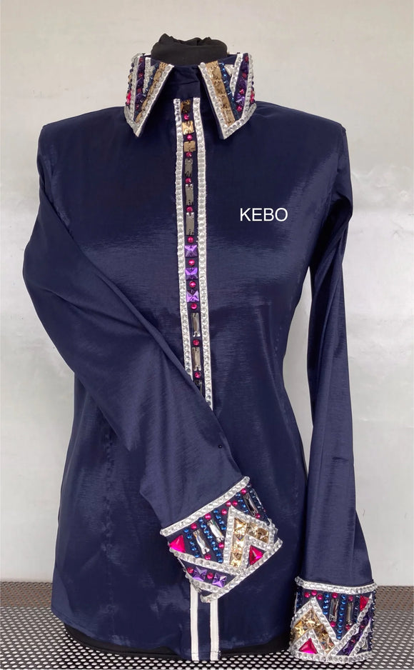 FULL  ZIPPER  BLouse   New Lycra